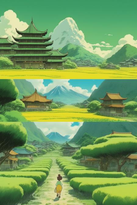 00076-2933744093-_lora_Studio Ghibli Style_1_Studio Ghibli Style - same image, same image, plantation, yellow and green, traditional chinese hous.png